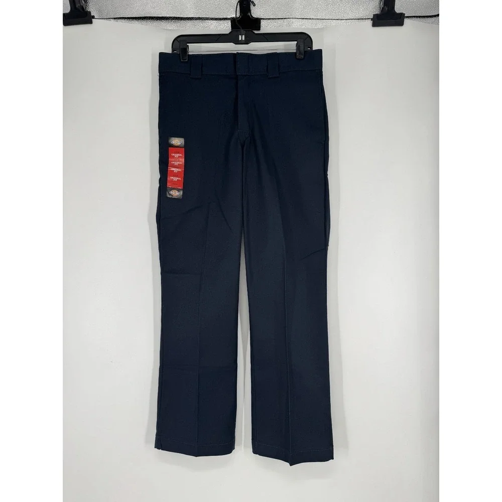 Dickies 874 Flex Work Pants Mens 32x30 Navy Blue Original Fit Straight Leg Chino